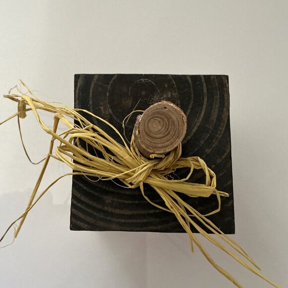 SUNFLOWER PUMPKIN BLOCK SOLID WOOD FALL DÉCOR AUTUMN THANKSGIVING - Picture 6 of 9